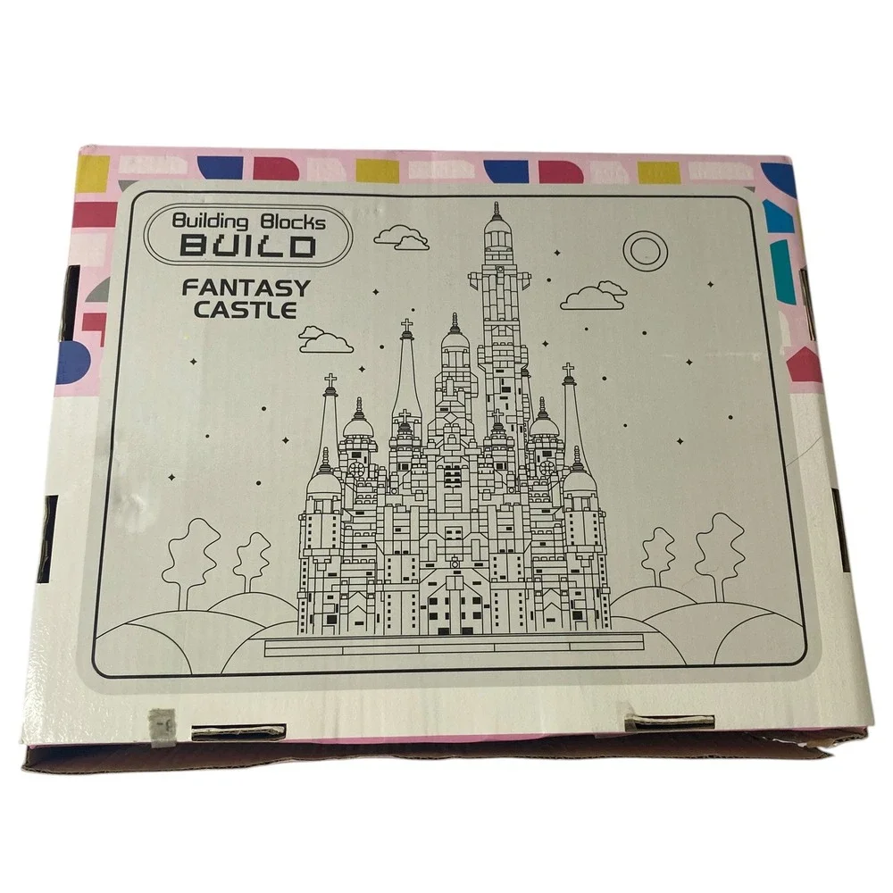 JYM 2103 Fantasy Castle Micro Building Blocks Architecture Set Pink‎ White 14+